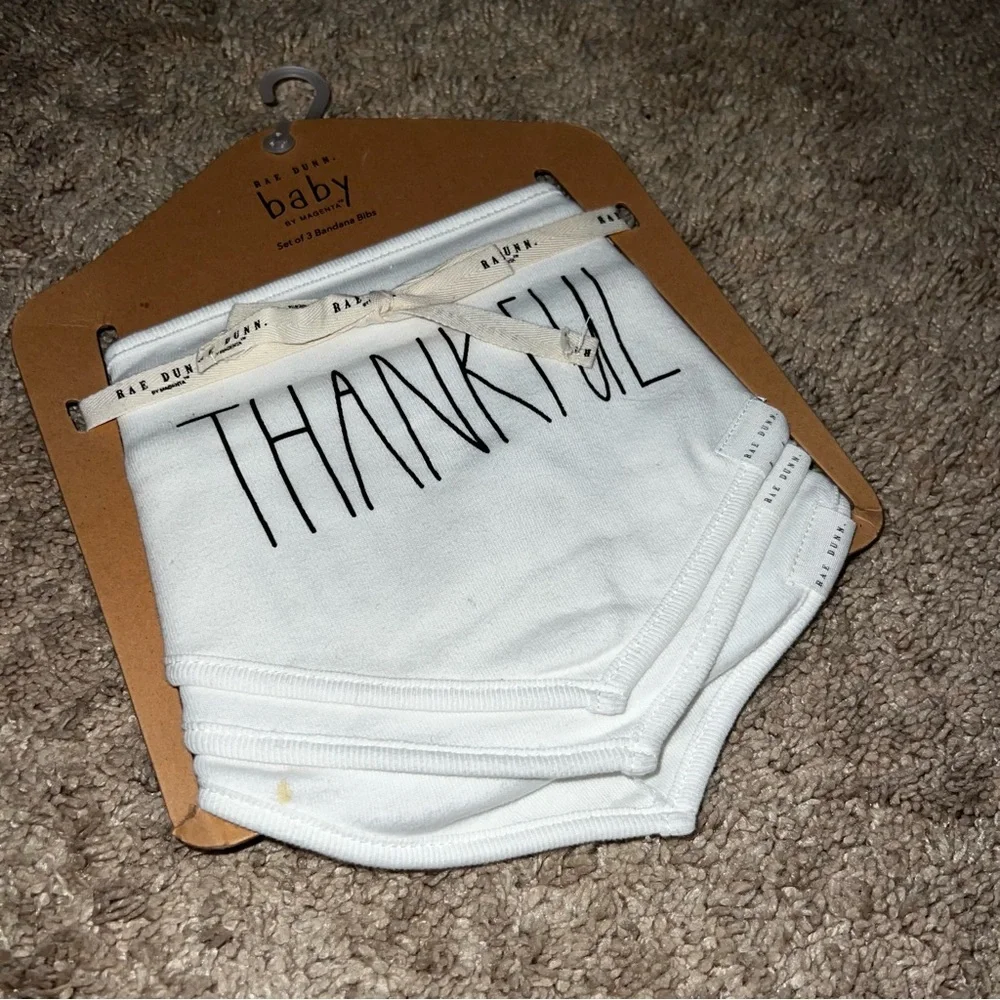 Rae Dunn Bib Set of 3 Thanksgiving NWT
